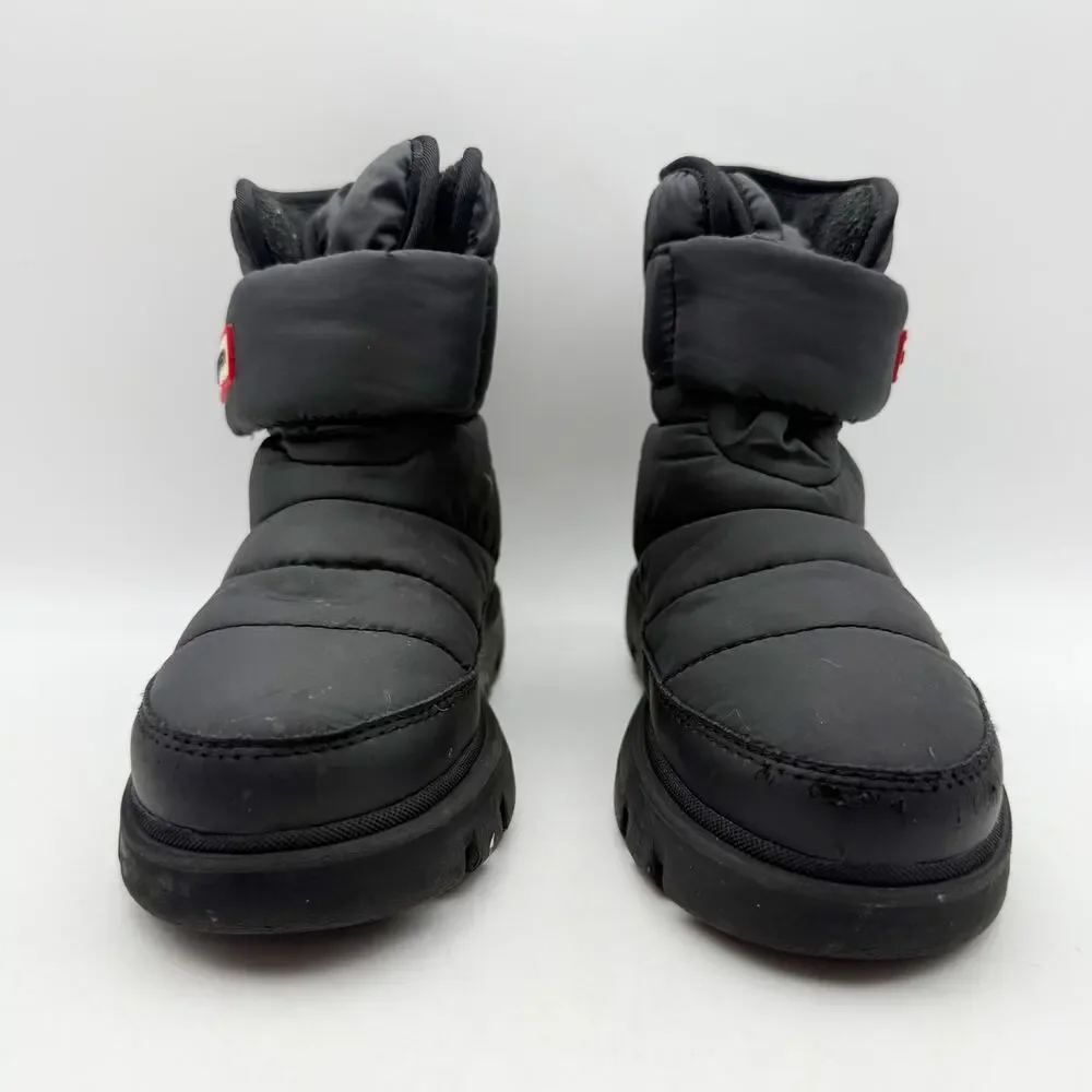 Hunter Boys Comfy Snow Boots Size 13 EU 31 Black Waterproof EUC
